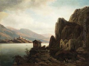 Suditalienische Kustenlandschaft by Johann Wilhelm Lindlar