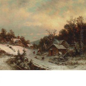 Village In Winter