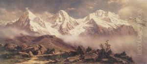 Eiger, Monch Und Jungfrau by Johann Wilhelm Lindlar