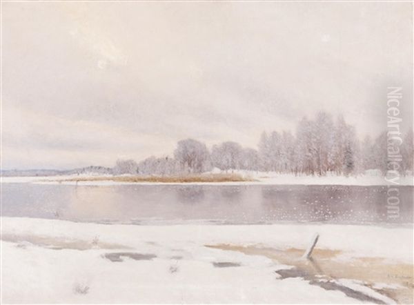 A Winter Lake Scene - view 1