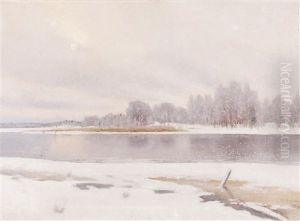 A Winter Lake Scene