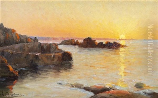 Solnedgang Over Havet - view 1