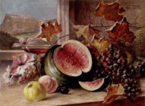 Stilleben Mit Blick Aus Dem Fenster Auf Die Sella by Karl Lindner