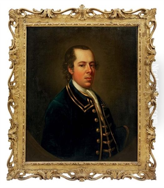 Portrait Of Samuel Cook In A Blue Coat, A Tricorn Hat Under His Left Arm - view 1