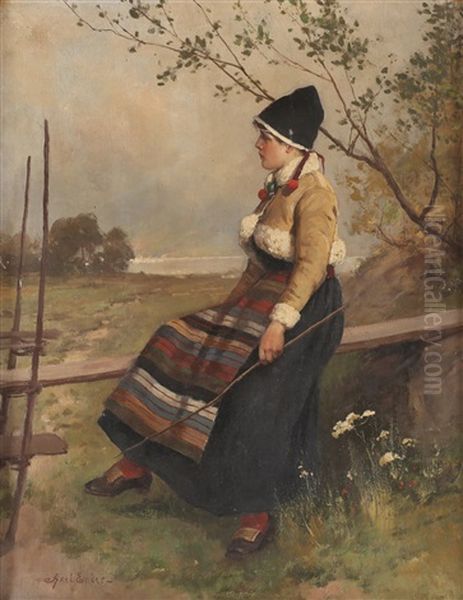 Kvinne I Folkedrakt - view 1