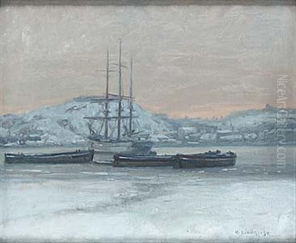 Vintervy Med Skepp - view 1