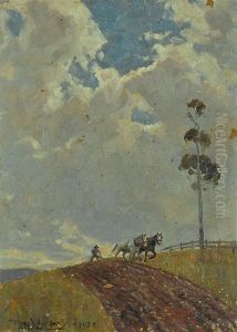 Ploughing A Hillside