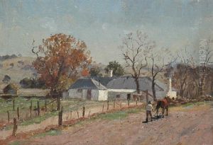 Plowing The Field by Perceval Charles (Percy) Lindsay