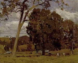 Grazing Under The Tree by Perceval Charles (Percy) Lindsay