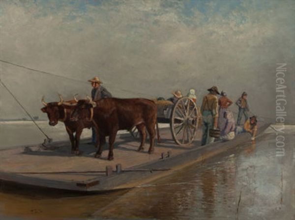 Barge Crossing by Thomas Corwin Lindsay