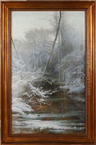 Vintermorgon by Arvid Mauritz Lindstroem