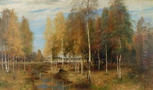 Hostlandskap by Arvid Mauritz Lindstroem