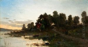 Summer Night by Arvid Mauritz Lindstroem