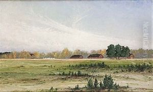 Skordelandskap Med Roda Lador