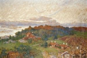 Hostlandskap Med Hus