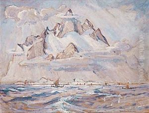 Fiskeflotta Vid Bergets Fot