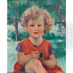 Portrat Eines Madchens Im Freien by Carl August Liner
