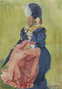 Appenzellerin In Tracht by Carl August Liner
