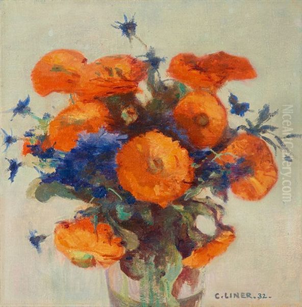 Strauss Von Ranunkeln Und Kornblumen - view 1