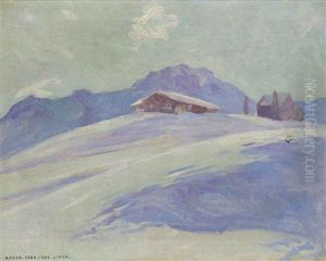 Winterlandschaft Arosa by Carl August Liner
