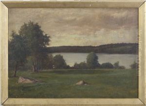 View From The Shore Of A Lake by Charles Linford
