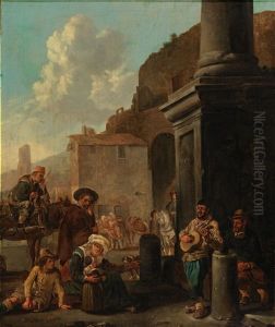 Roman Musicians by Johannes Lingelbach
