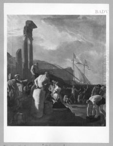 Hafenszene by Johannes Lingelbach
