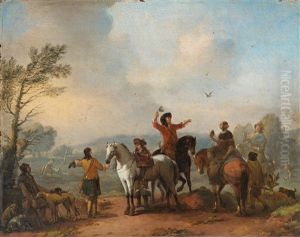 Reiter In Einer Landschaft by Johannes Lingelbach