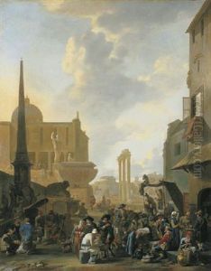 A Capriccio Of Rome With A Market And A View Of The Campo Vaccino A Capriccio Of Rome With A Market And A View Of The Campo Vaccino