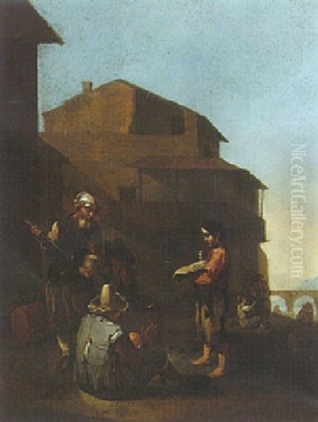 Peasants Grilling Chestnuts - view 1