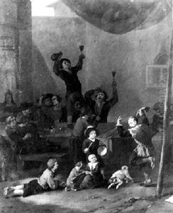 Peasants Dancing And Making Merry In An Interior