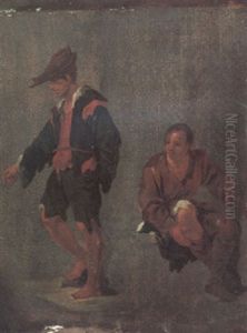 A Man Walking And A Man Sitting A Man Walking And A Man Sitting