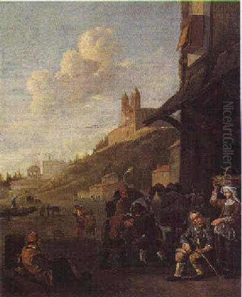 Maniscalco, Contadini Ed Astanti Presso Piazza Di Spagna - view 1