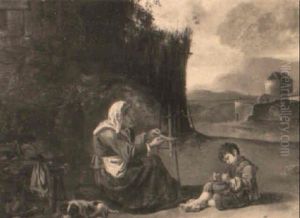 Jeune Enfant Jouant Pres De La Fileuse Jeune Enfant Jouant Pres De La Fileuse