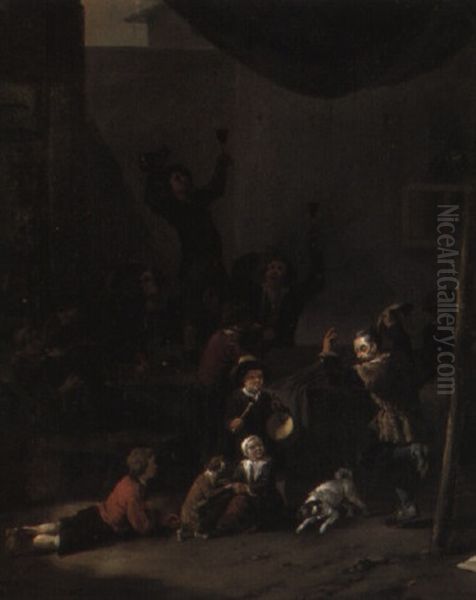Peasants Merrymaking In The Courtyard Of A Tavern - view 1