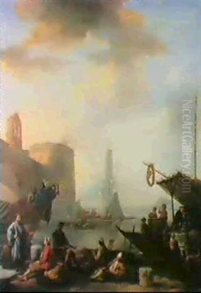 Vue D'un Port Italien - view 1