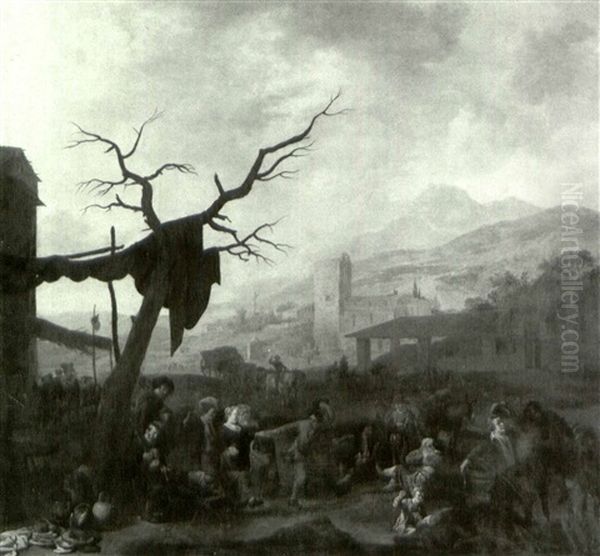 A Village Kermesse With An Extensive Landscape Beyond - view 1