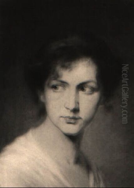 Portrait Einer Jungen Frau Mit Rotem Haarband - view 1