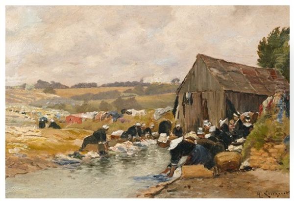Lavandieres En Bord De Riviere - view 1