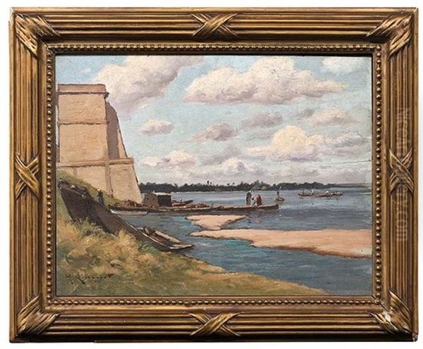 Fischerboote Am Ufer, Wohl In Der Bretagne - view 1