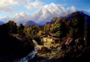 Landschaft Aus Sudtirol Mit Blick Auf Die Marmolata by Paul Rudolf Linke