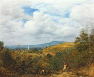 The North Downs, Surrey by John Linnell