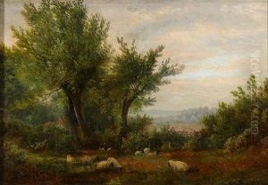 Sheep Grazing In The Pasture by John Linnell