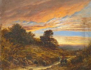 Figure By A Stream At Dusk by John Linnell