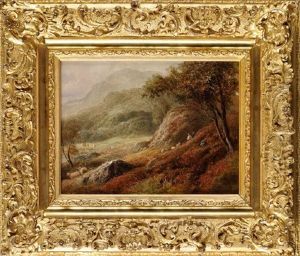 A Pastoral Landscape With Shepherds Tending A Flock On A Hillside