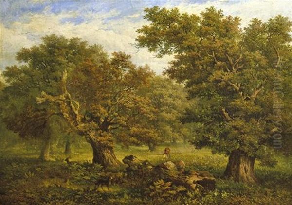 Figures By The Trees - view 1