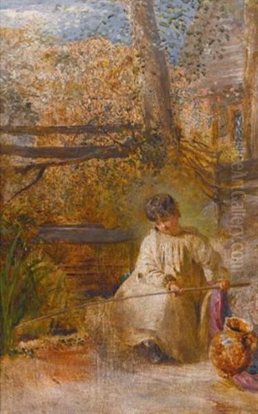 A Boy Fishing - view 1