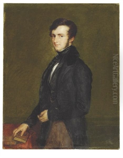 Portrait Of John Davies Gilbert Standing Beside A Table - view 1