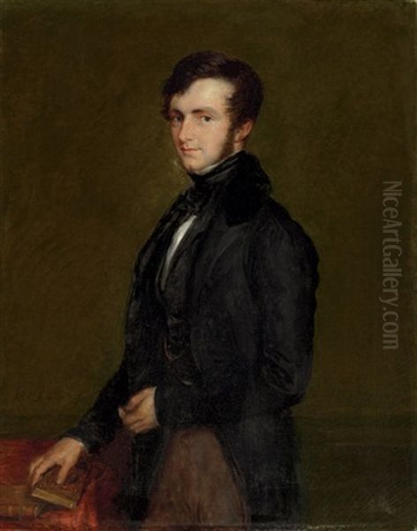 Portrait Of John Davies Gilbert Standing Beside A Table - view 1