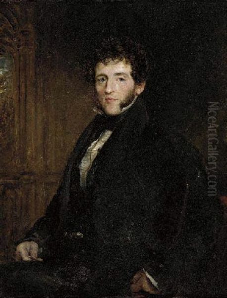 Portrait Of A Gentleman In A Black Coat - view 1